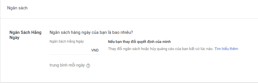 Chọn ngân sách hàng ngày cho quảng cáo YouTube của bạn 