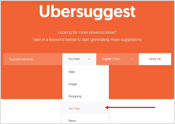 Thực hiện tìm kiếm từ khóa với Ubersuggest.