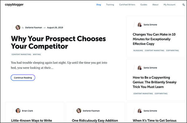 Blogs tiếp thị Copyblogger