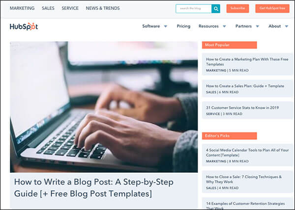 Blogs tiếp thị HubSpot